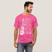 アコースティックベースのギターギフト Tシャツ (正面フル)