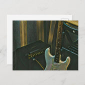 アコースティックベース電気ギターギフト ポストカード (正面/裏面)