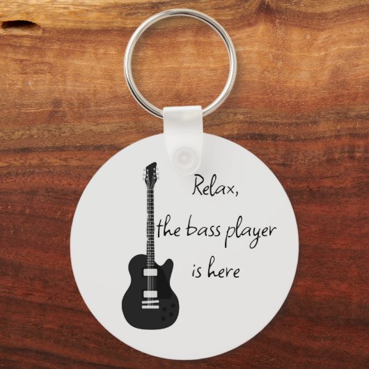 アコースティックヴィンテージギター及びミュージシャン名前をカスタムする キーホルダー (正面)