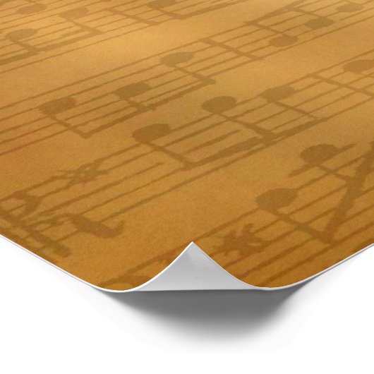 アコースティックヴィンテージギター及びミュージシャン名前をカスタムする ポスター (角)