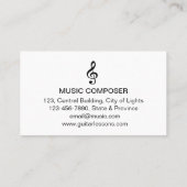 アコースティック先生付きギター音楽ミュージシャン 名刺 (裏面)