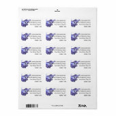 アコースティック絵画ギターの片腕ブルーグレー ラベル (フルシート)