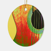 アコースティック芸術的ギタークリスマスオーナメント セラミックオーナメント (左)