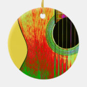 アコースティック芸術的ギタークリスマスオーナメント セラミックオーナメント (裏面)