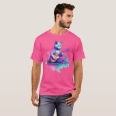 アコースティック遊ギターのCat's Tシャツ (正面フル)