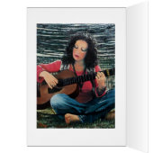 アコースティック遊ギターを使った女性の音楽 (内側 (左))