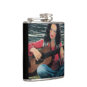 アコースティック遊ギターを使った女性の音楽 フラスク (右)