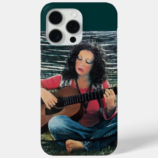 アコースティック遊ギターを使った女性の音楽 Case-Mate iPhoneケース (裏面)