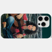 アコースティック遊ギターを使った女性の音楽 Case-Mate iPhoneケース (裏面 (横))