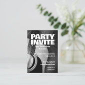 アコースティック音楽ギターパーティー招待状カード エンクロージャーカード (スタンド正面)