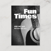 アコースティック音楽ギターパーティー招待状カード エンクロージャーカード (裏面)