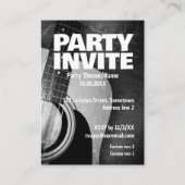 アコースティック音楽ギターパーティー招待状カード エンクロージャーカード (正面)