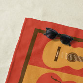 アコースティック、エレクトリックギターおよびビオラ ビーチタオル (インサイチュ)