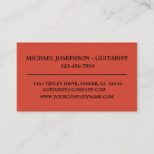 アコースティック、エレクトリックギターおよびビオラ 名刺 (裏面)