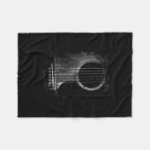 アコースティック・ギター・プレーヤー6弦ロック&転が フリースブランケット (正面(横))