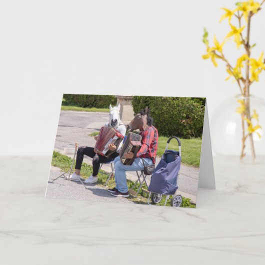 アコーディオニストはアコ違うーディオおもしろいンプレーヤー カード (黄色い花)