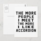 アコーディオンが好き ポストカード (正面/裏面)