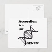 アコーディオンが私の遺伝子に！ ポストカード (正面/裏面)
