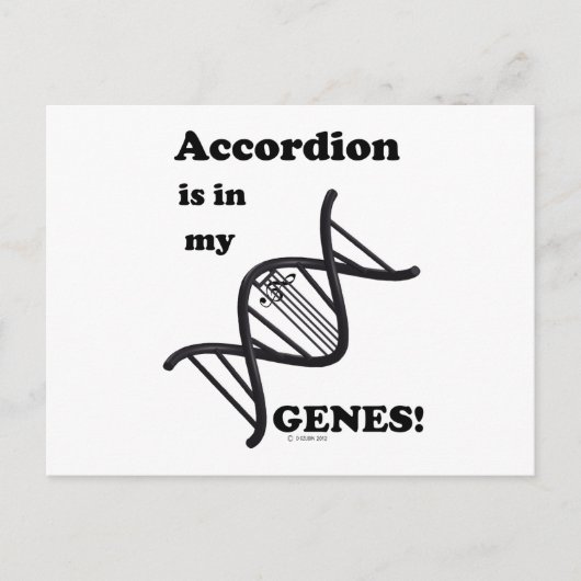 アコーディオンが私の遺伝子に！ ポストカード (正面)
