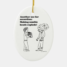 アコーディオンでゾンビを爆発 セラミックオーナメント