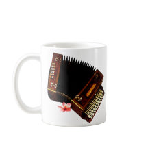 アコーディオンとプルメリア-ミュージカル楽器