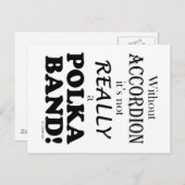 アコーディオンなし – Polka Band ポストカード (正面/裏面)