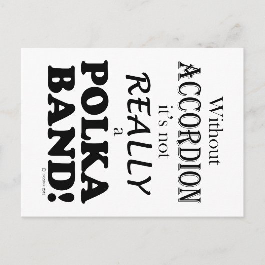 アコーディオンなし – Polka Band ポストカード (正面)