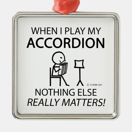 アコーディオンに関する他の問題なし メタルオーナメント (正面)