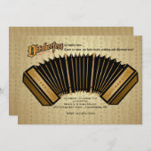 アコーディオンのオクトーバーフェストの招待状 招待状 (正面/裏面)