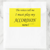 アコーディオンの声が必要な遊矩形ステッカー 長方形シール (バッグ)