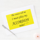 アコーディオンの声が必要な遊矩形ステッカー 長方形シール (封筒)