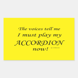 アコーディオンの声が必要な遊矩形ステッカー 長方形シール