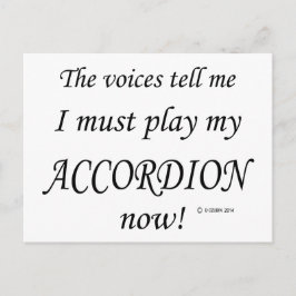 アコーディオンの声が演奏しろとささやく ポストカード