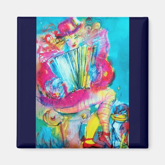 アコーディオンの夜の選手 マグネット (正面)