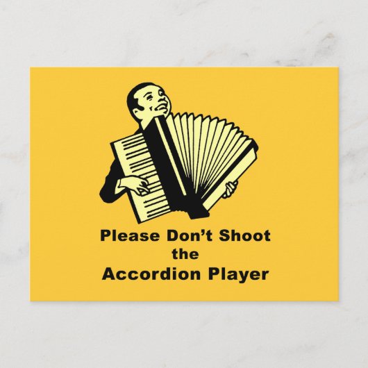 アコーディオンの選手を撃つな ポストカード (正面)