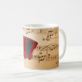 アコーディオンの音楽, ポピュラー デザイン, コーヒーマグカップ (正面右)