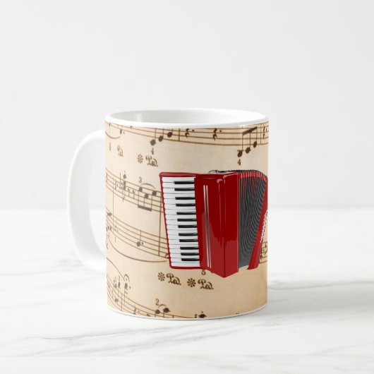 アコーディオンの音楽, ポピュラー デザイン, コーヒーマグカップ (正面左)