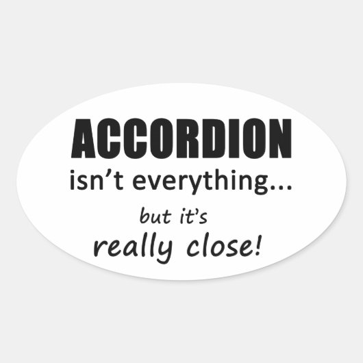 アコーディオンを本当に閉じる 楕円形シール (正面)