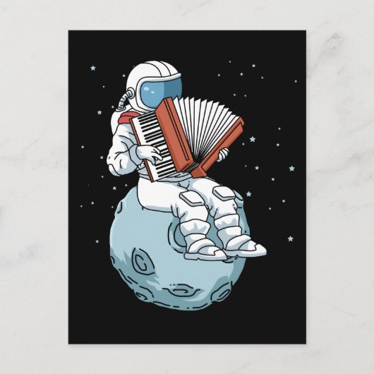 アコーディオンギフト男性アコーディオン音楽ギフトアコーディオン ポストカード (正面)