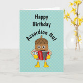 アコーディオンナット文字誕生日カード カード (黄色い花)