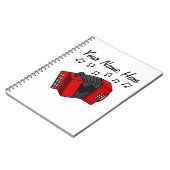 アコーディオンフォークミュージシャン音楽先生カスタム ノートブック (左側)