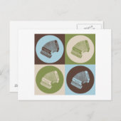 アコーディオンポップ・アートのアート ポストカード (正面/裏面)