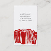 アコーディオンレッスン、音楽教師 名刺 (裏面)