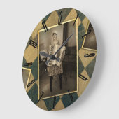 アコーディオンレトロ ラージ壁時計 (傾斜)