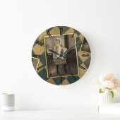 アコーディオンレトロ ラージ壁時計 (ホーム)