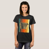 アコーディオンレトロStyrian Harmonic Tシャツ (正面フル)