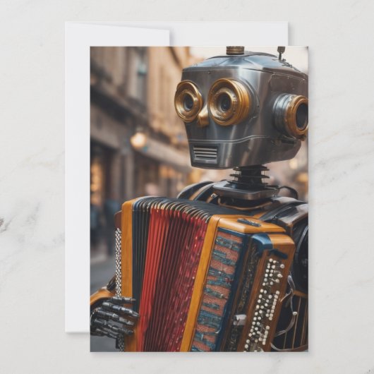 アコーディオンロボットの招待状 招待状 (正面)