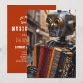 アコーディオンロボットの招待状 招待状 (正面/裏面)