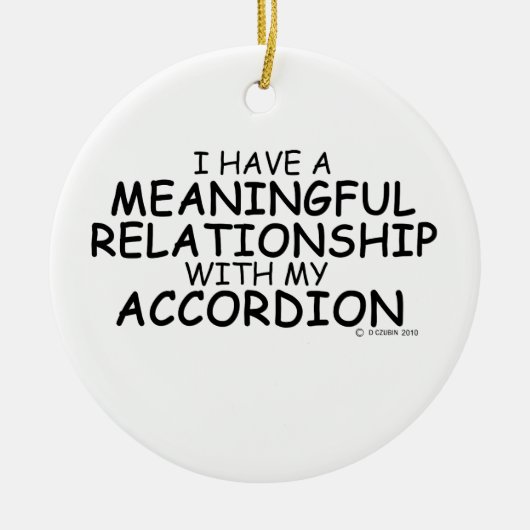 アコーディオン人間関係 セラミックオーナメント (正面)