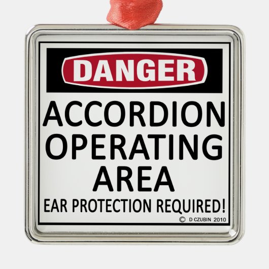 アコーディオン作業領域 メタルオーナメント (正面)